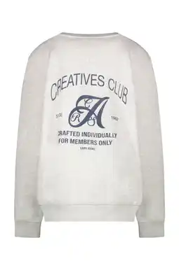 Wehkamp Cars sweater met backprint lichtgrijs aanbieding