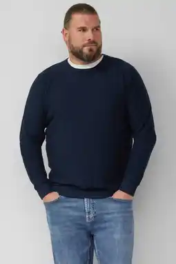 Wehkamp s.Oliver Big Size trui fijn gebreid donkerblauw aanbieding