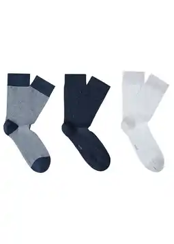 Wehkamp Mango Man sokken met all over print - blauw (set van 3) aanbieding
