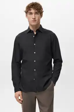 Wehkamp Mango Man Regular casual overhemd zwart aanbieding