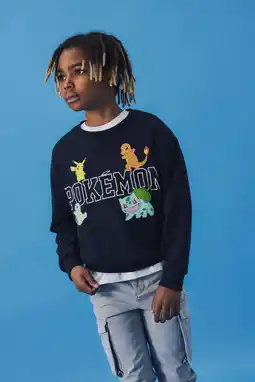 Wehkamp NAME IT KIDS Pokemon sweater donkerblauw aanbieding