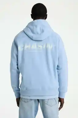 Wehkamp CHASIN' hoodie met backprint lichtblauw aanbieding