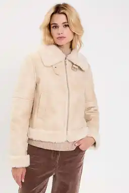 Wehkamp Cache Cache suede winterjas zand aanbieding
