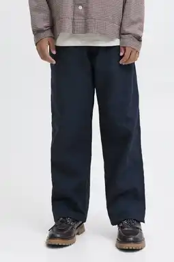 Wehkamp JACK & JONES JUNIOR wide leg casual broek donkerblauw aanbieding