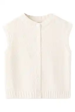 Wehkamp Mango Kids spencer ecru fijn gebreid aanbieding