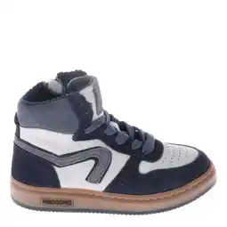 Wehkamp Pinocchio leren sneakers donkerblauw/wit aanbieding