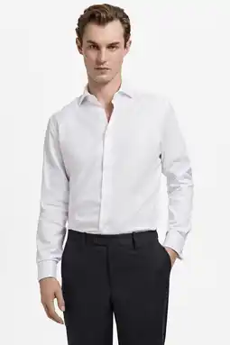 Wehkamp Mango Man Regular zakelijk overhemd wit aanbieding