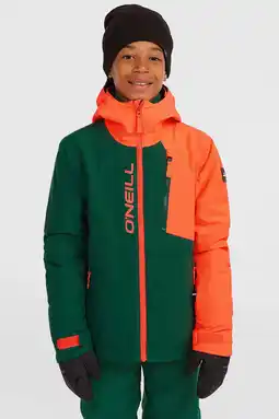 Wehkamp O'Neill ski-jas FWC'Cruz Block oranje/zwart aanbieding