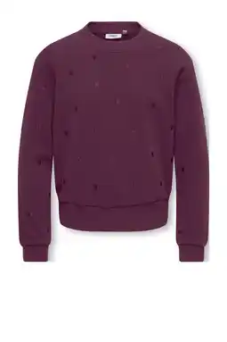 Wehkamp KIDS ONLY GIRL sweater met hartjes paars aanbieding