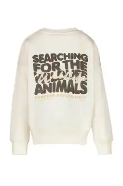 Wehkamp Cars sweater met backprint beige aanbieding