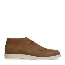Wehkamp Manfield suède veterschoenen taupe aanbieding