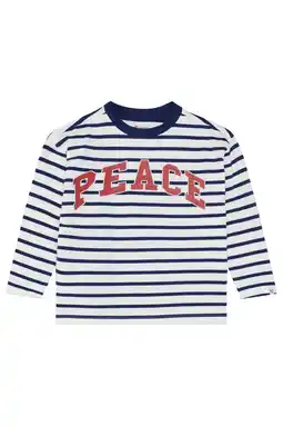 Wehkamp Noppies kids gestreepte longsleeve blauw aanbieding