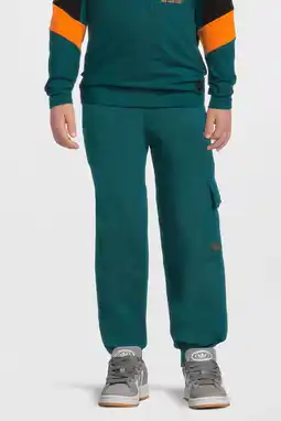 Wehkamp Orange Stars fleece cargo joggingbroek Steven teal aanbieding