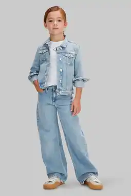 Wehkamp Calvin Klein wide leg jeans light blue denim aanbieding
