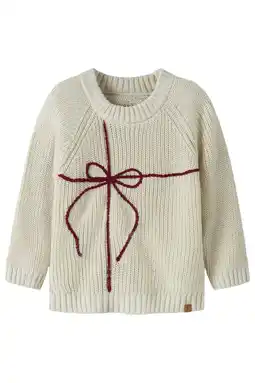 Wehkamp LIL' ATELIER MINI trui ecru rib gebreid aanbieding