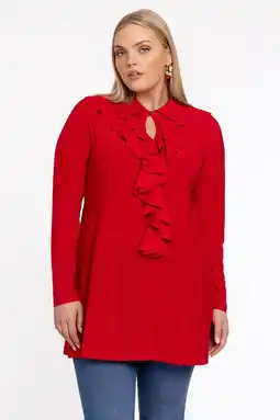 Wehkamp YOEK top DOLCE van travelstof rood aanbieding