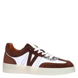 Wehkamp Manfield leren sneakers wit/bruin aanbieding