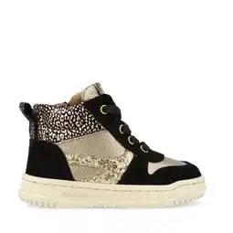 Wehkamp Develab leren sneakers goud/zwart aanbieding