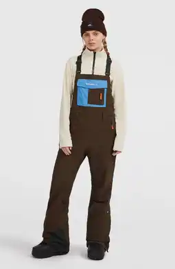 Wehkamp O'Neill skisjalopette FWC'Peak Bib bruin/blauw aanbieding