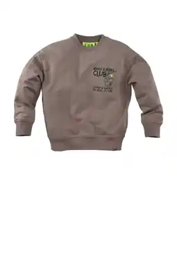 Wehkamp Z8 kids sweater Pharo met backprint taupe aanbieding