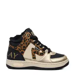 Wehkamp REPLAY Epic JR 20 sneakers zwart/panter/goud aanbieding