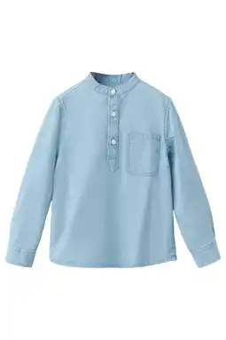Wehkamp Mango Kids overhemd light blue denim aanbieding