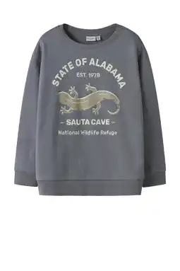Wehkamp NAME IT KIDS sweater grijsblauw aanbieding