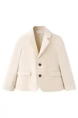 Wehkamp Mango Kids linnen colbert ecru aanbieding