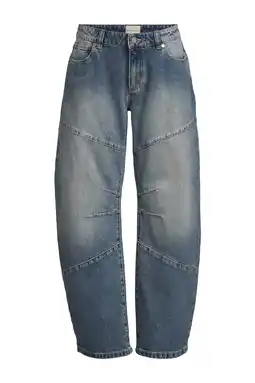 Wehkamp Abrand Jeans barrel jeans medium blue denim aanbieding