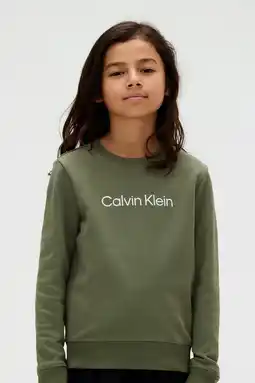 Wehkamp Calvin Klein sweater olijfgroen aanbieding