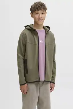 Wehkamp JACK & JONES JUNIOR sweatvest donkergroen aanbieding