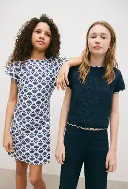Wehkamp Mango Kids top donkerblauw gebreid aanbieding