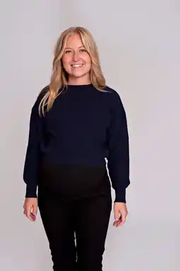 Wehkamp LOVE2WAIT one size zwangerschapstrui donkerblauw aanbieding