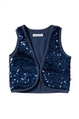 Wehkamp Your Wishes gilet blauw met pailletten aanbieding