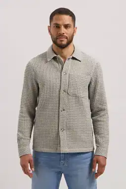 Wehkamp Dstrezzed overshirt met textuur grijs aanbieding