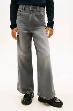 Wehkamp Tommy Hilfiger wide leg jeans grey denim aanbieding