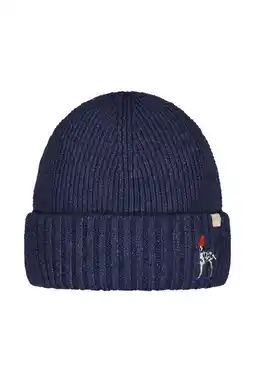 Wehkamp Barts rib gebreide muts donkerblauw aanbieding