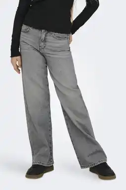 Wehkamp KIDS ONLY GIRL wide leg jeans grey denim aanbieding