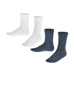 Wehkamp FALKE sokken - wit en blauw (set van 2) aanbieding