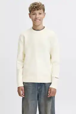 Wehkamp JACK & JONES JUNIOR pullover ecru gebreid aanbieding