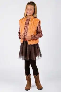 Wehkamp B.Nosy imitatiebonten gilet oranje aanbieding