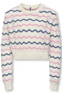 Wehkamp KIDS ONLY GIRL gebreide trui ecru aanbieding