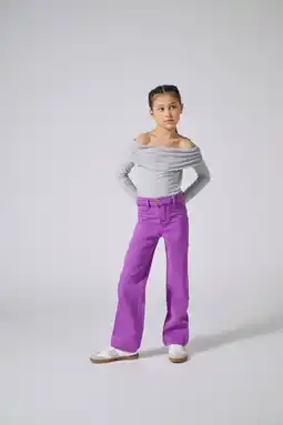 Wehkamp KIDS ONLY GIRL flared broek paars aanbieding