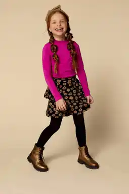 Wehkamp LOOXS little fluwelen strokenrok zwart aanbieding