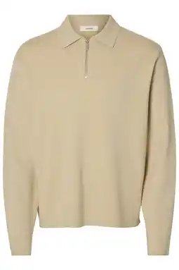 Wehkamp Selected pullover gebreid beige aanbieding