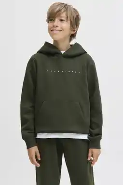 Wehkamp JACK & JONES JUNIOR hoodie legergroen aanbieding