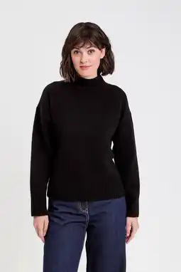 Wehkamp Cache Cache gebreide trui met wol zwart aanbieding