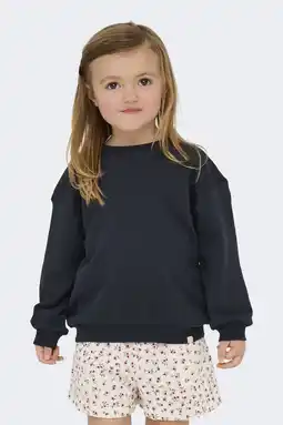Wehkamp KIDS ONLY MINI sweater met backprint donkerblauw aanbieding
