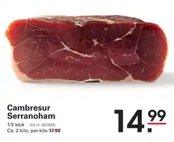 Sligro Cambresur Serranoham aanbieding
