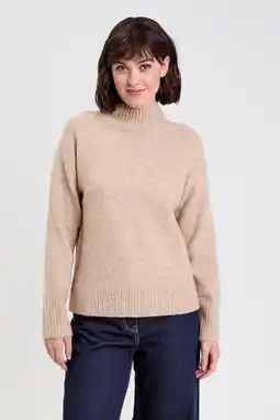 Wehkamp Cache Cache gebreide trui met wol beige aanbieding
